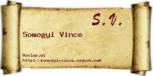 Somogyi Vince névjegykártya